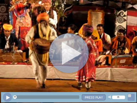 Baje Che Nobat Baja Mara Digi Puri ka Raja of Rajasthan during Shilpgram Festivall, Udaipur.