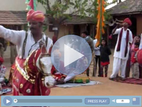 Kachhi Ghodi Folk Dance of Rajasthan during Shilpgram Festivall, Udaipur.