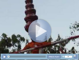 Man walking on rope during Shilpgram Festivall, Udaipur.