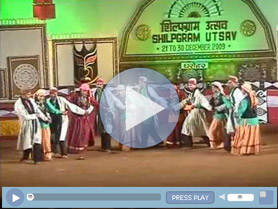 The Jaunsari Harul dance from Uttarakhand during Shilpgram Festival, Udaipur.